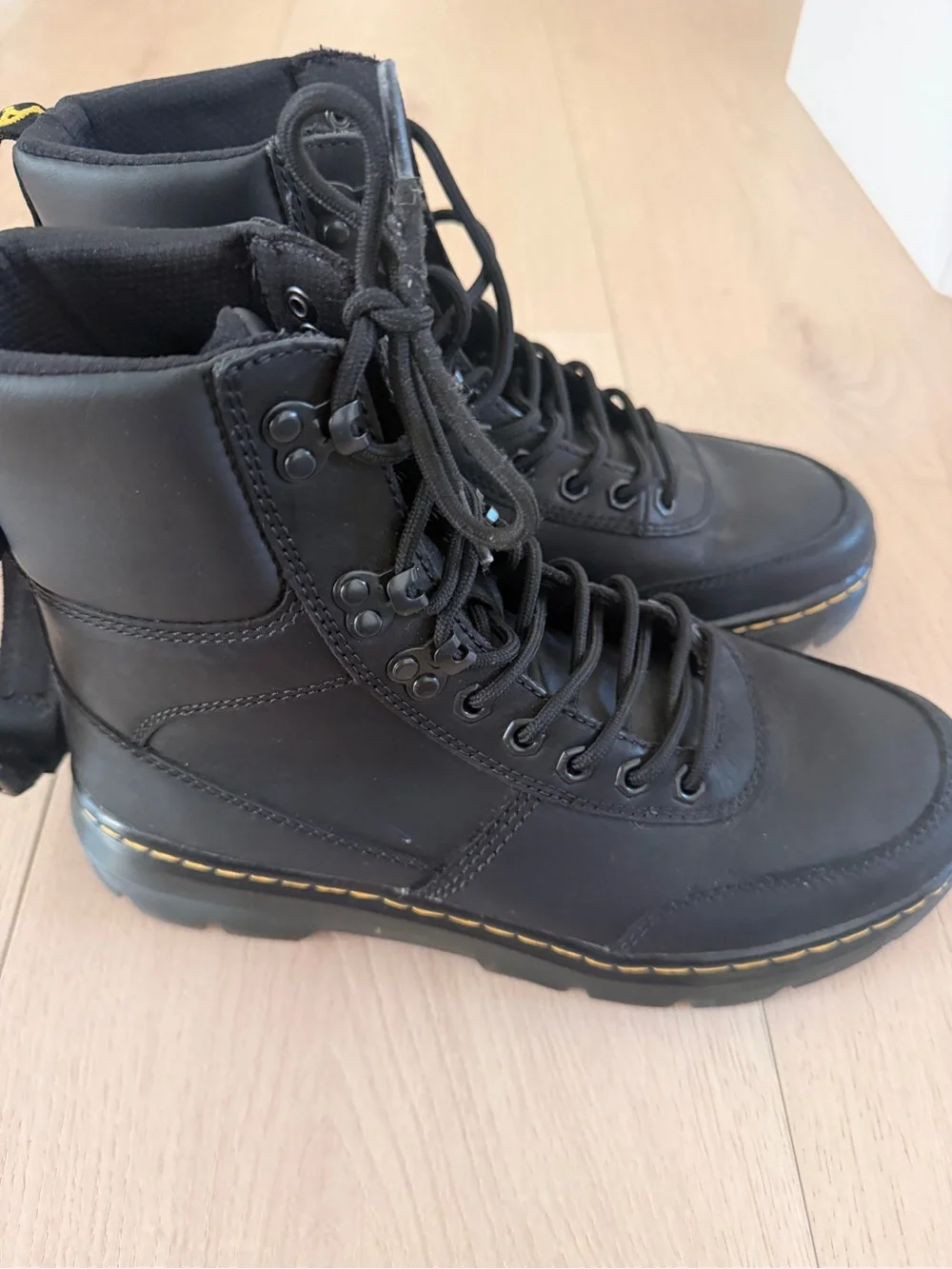 Dr. Martens Black Leather Lace-Up Combat Boots